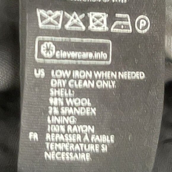 COS Size 6 Black Textured Wrap BLazer Jacket With Belt Wool Spandex Lined - Picture 2 of 10